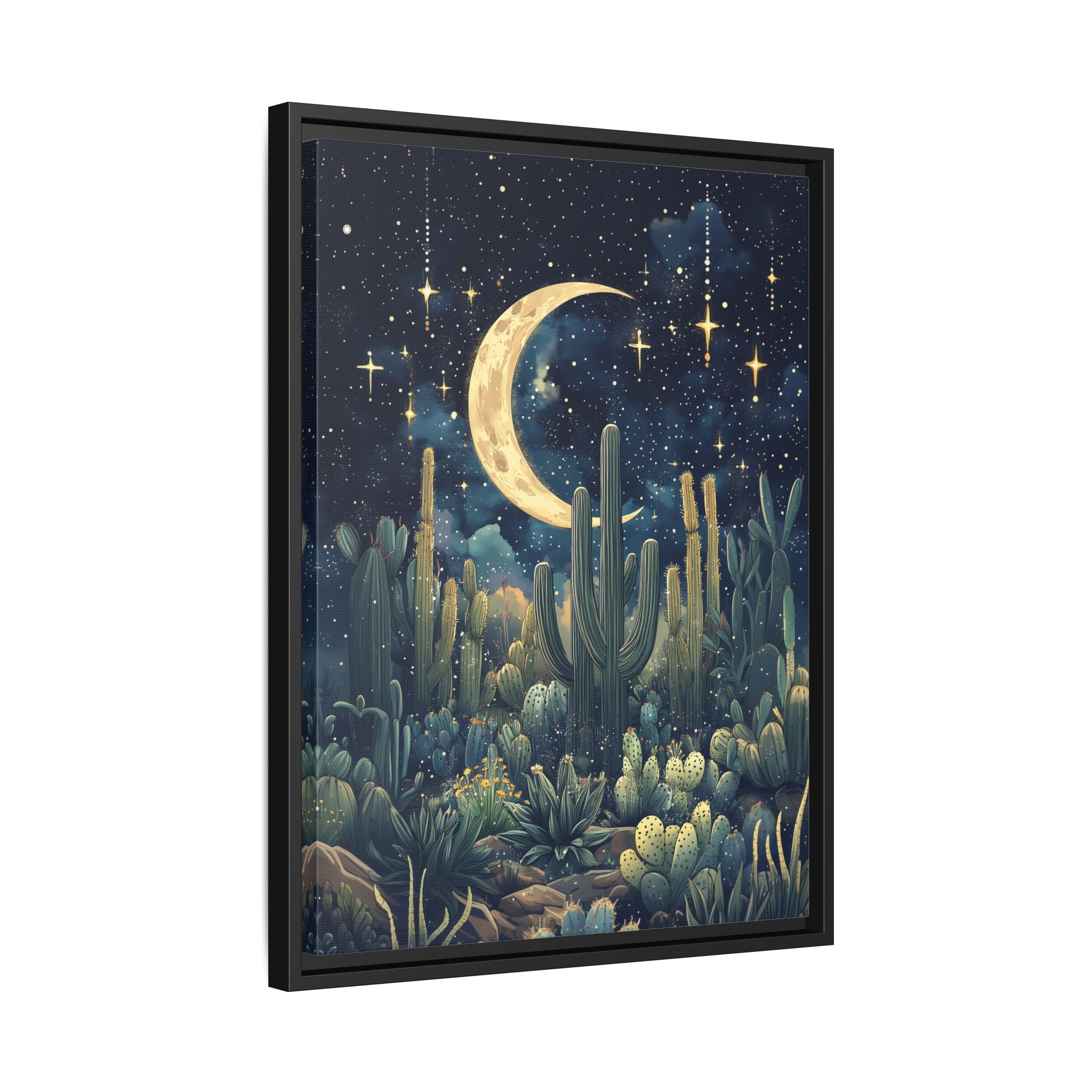 Framed Canvas - Dreamy Desert Night