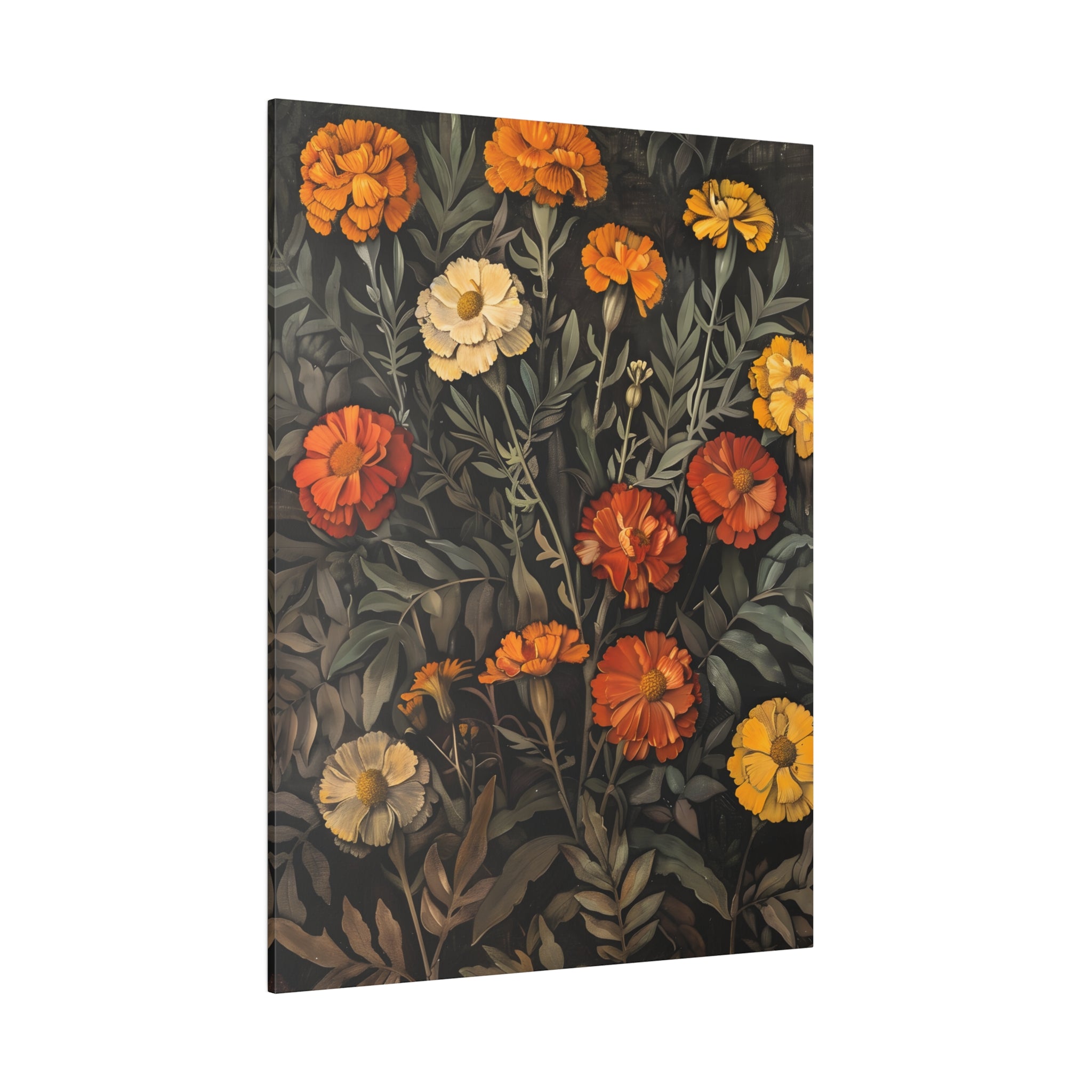 .75&quot; Matte Canvas - Marigold Midnight Garden