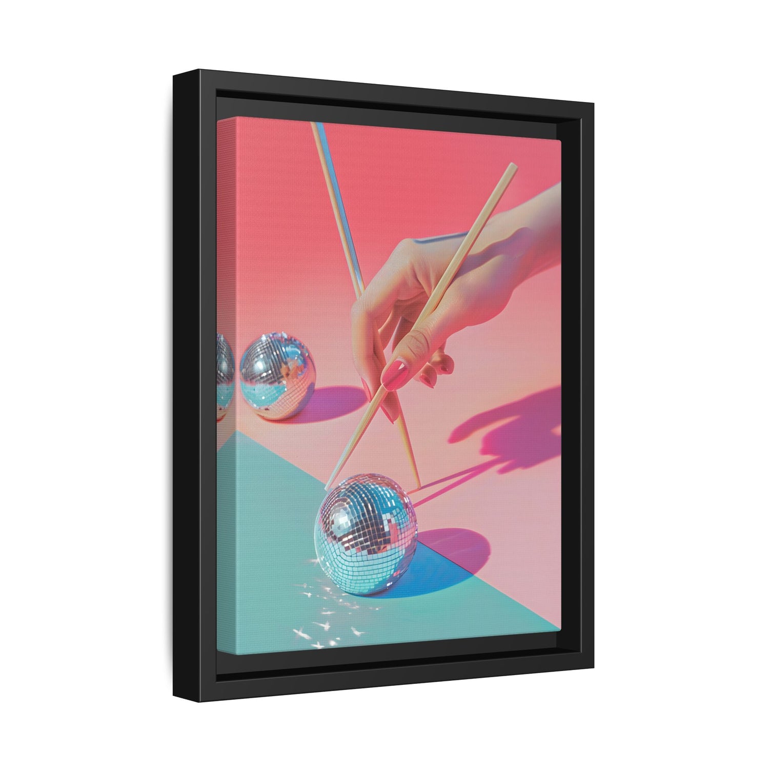 Framed Canvas - Disco Chopsticks Delight