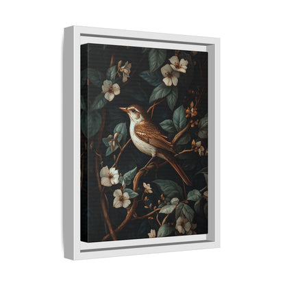 Framed Canvas - Serenade Among Blossoms