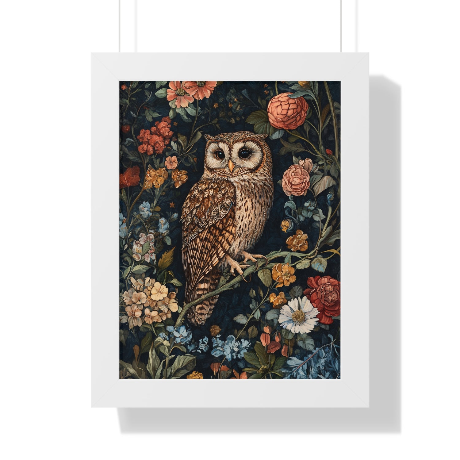 Framed Paper Print - Guardian of the Floral Night