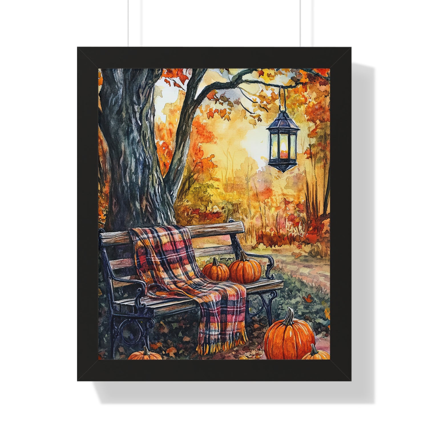 Framed Paper Print - Golden Pause in Fall