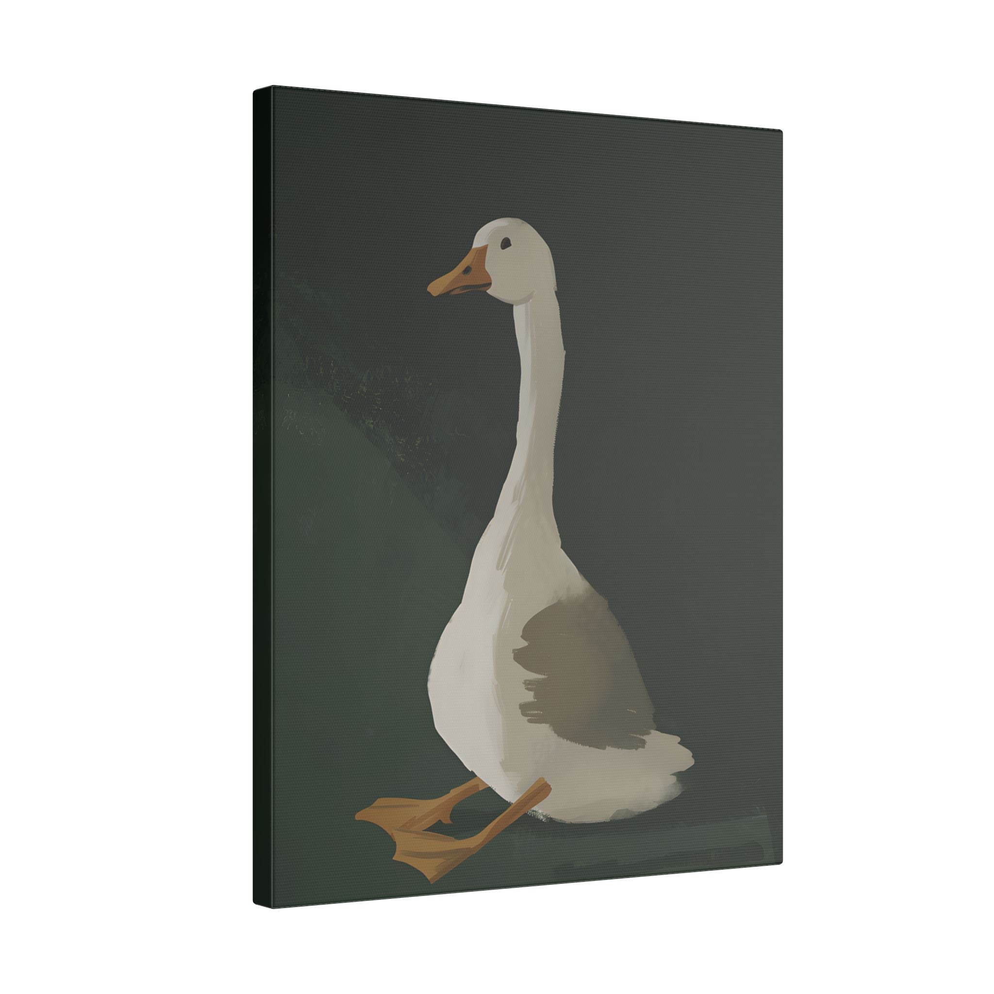 .75" Matte Canvas - Sitting Goose in Spotlight