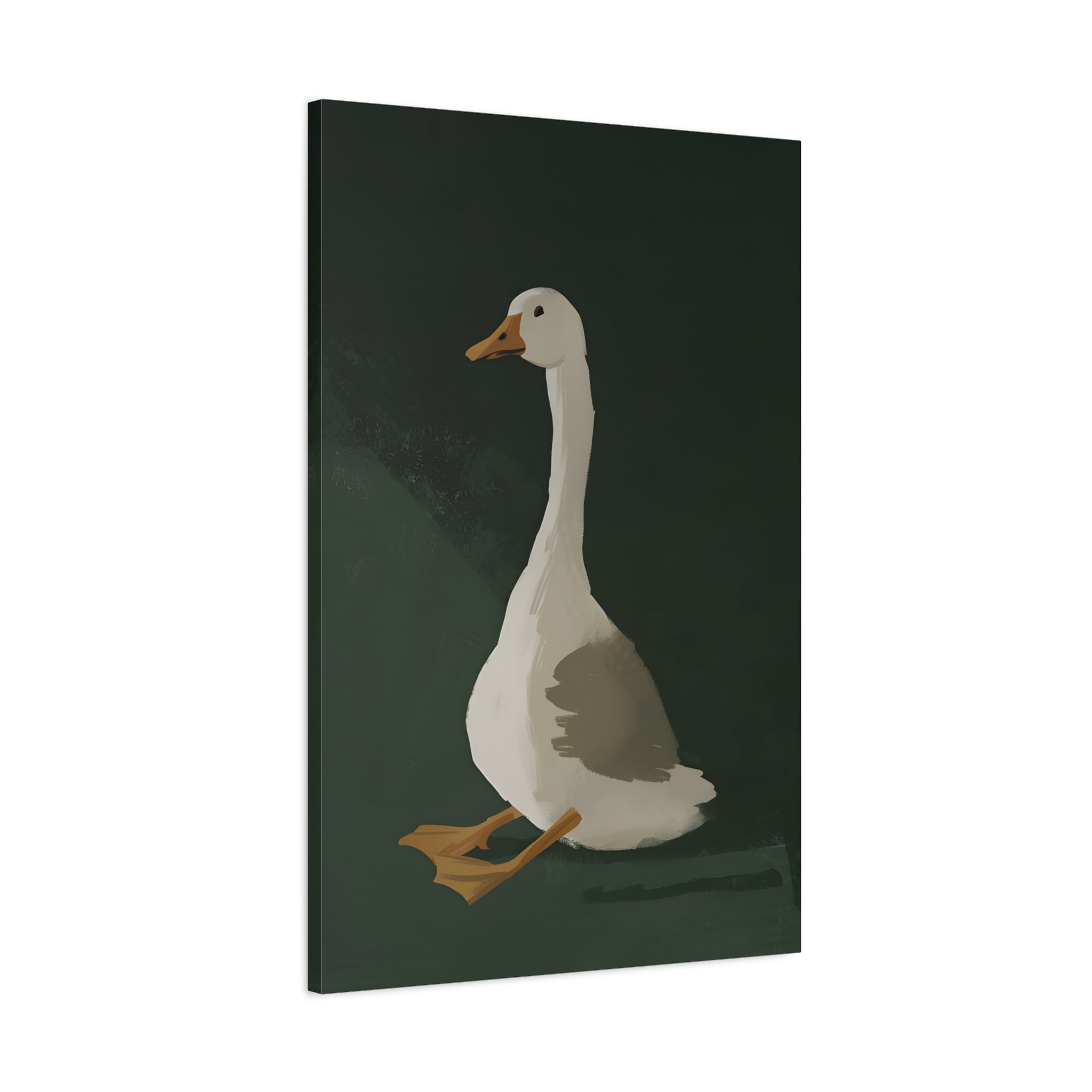 1.25" Matte Canvas - Sitting Goose in Spotlight