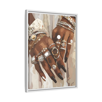 Framed Canvas - Layered Luxe Jewelry Hands