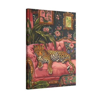 .75" Matte Canvas - Leopard Lounge in Bloom