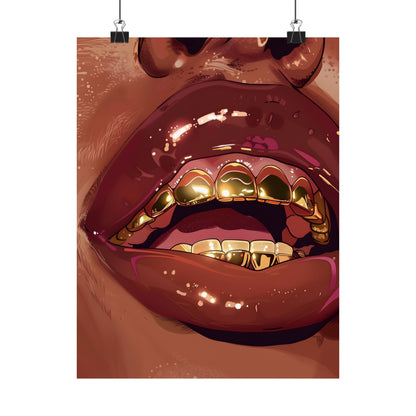 Gold Grills Glam Closeup