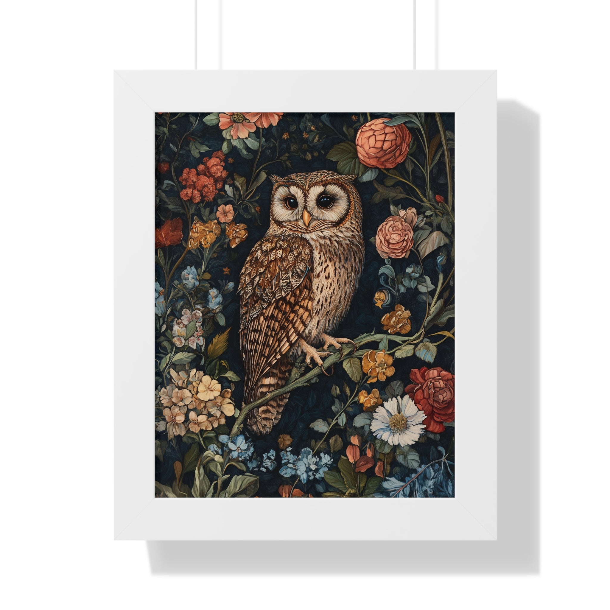 Framed Paper Print - Guardian of the Floral Night