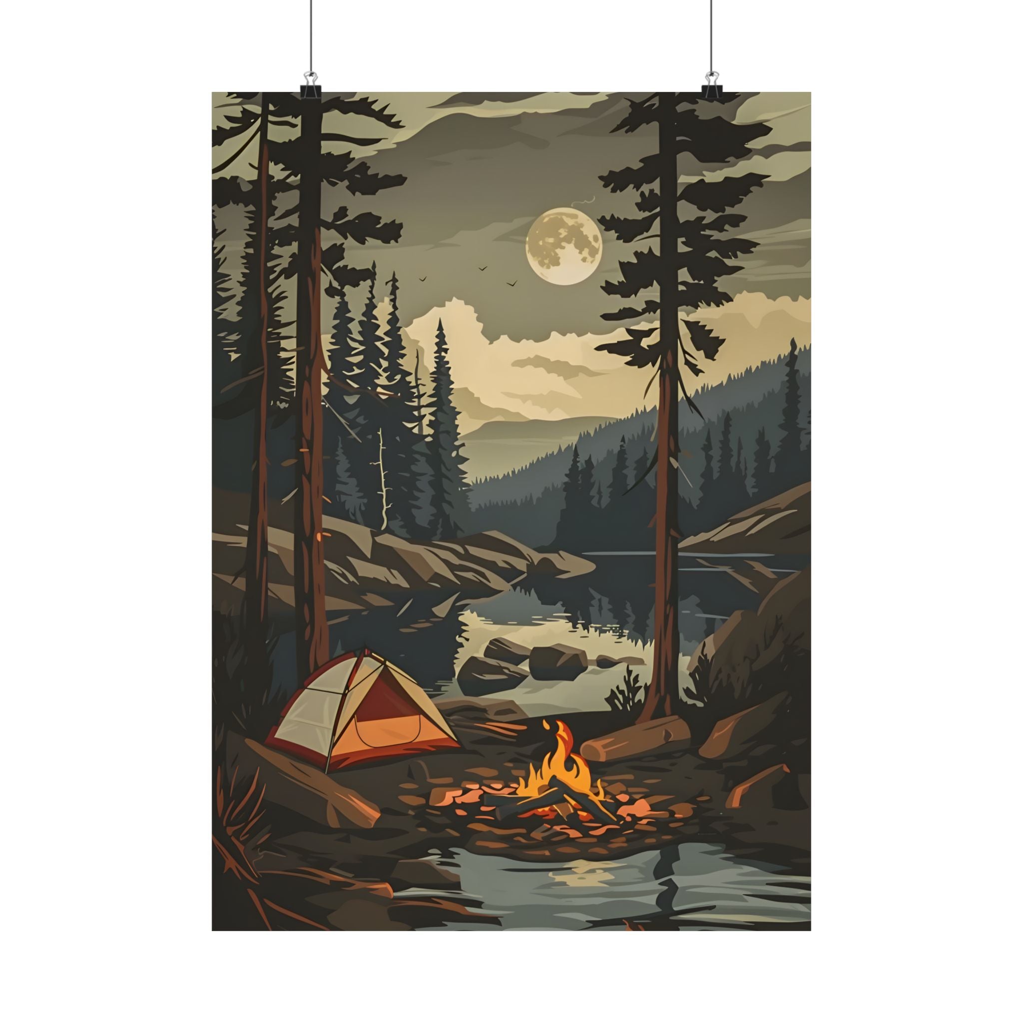 Moonlit Campfire Escape