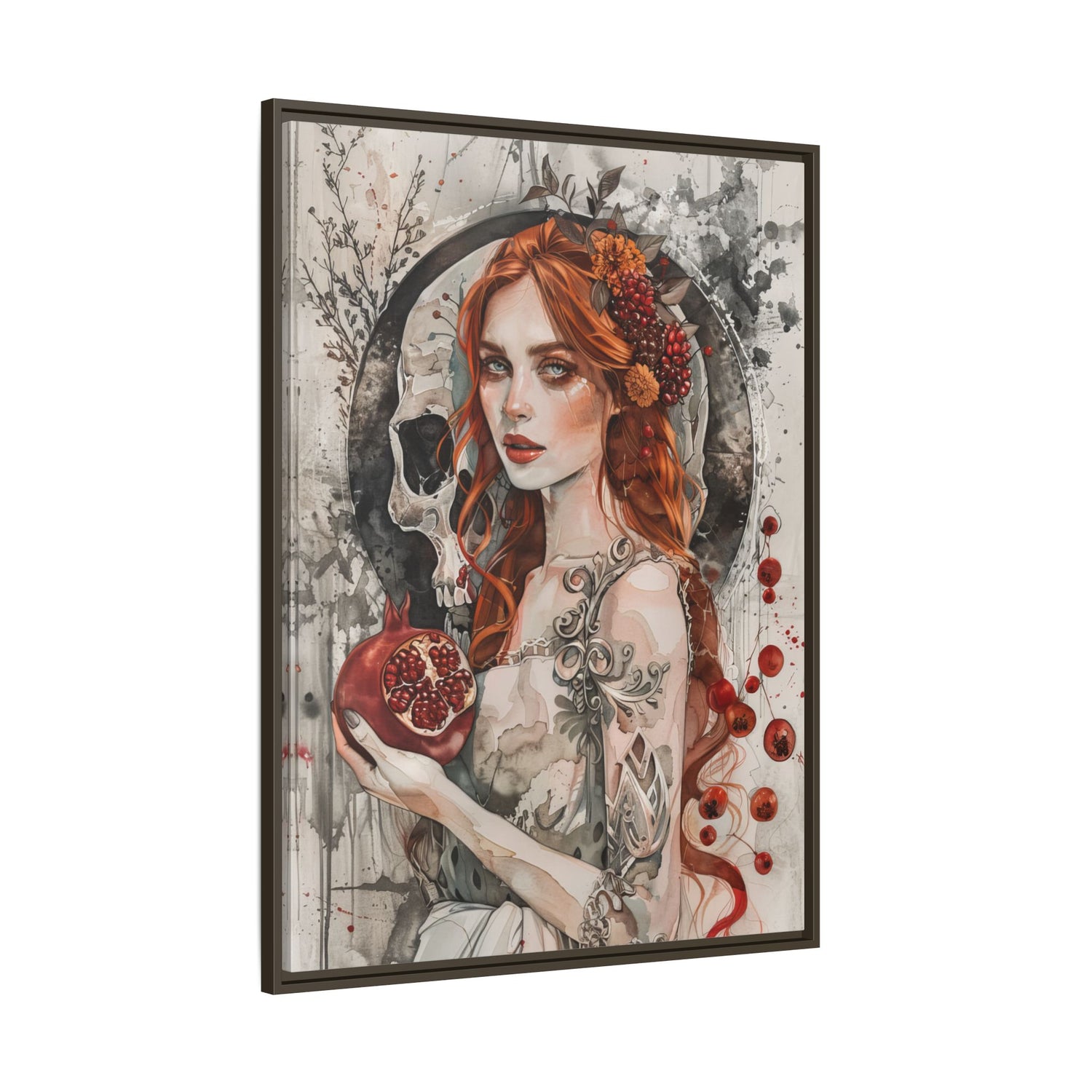 Framed Canvas - Persephone’s Pomegranate Curse