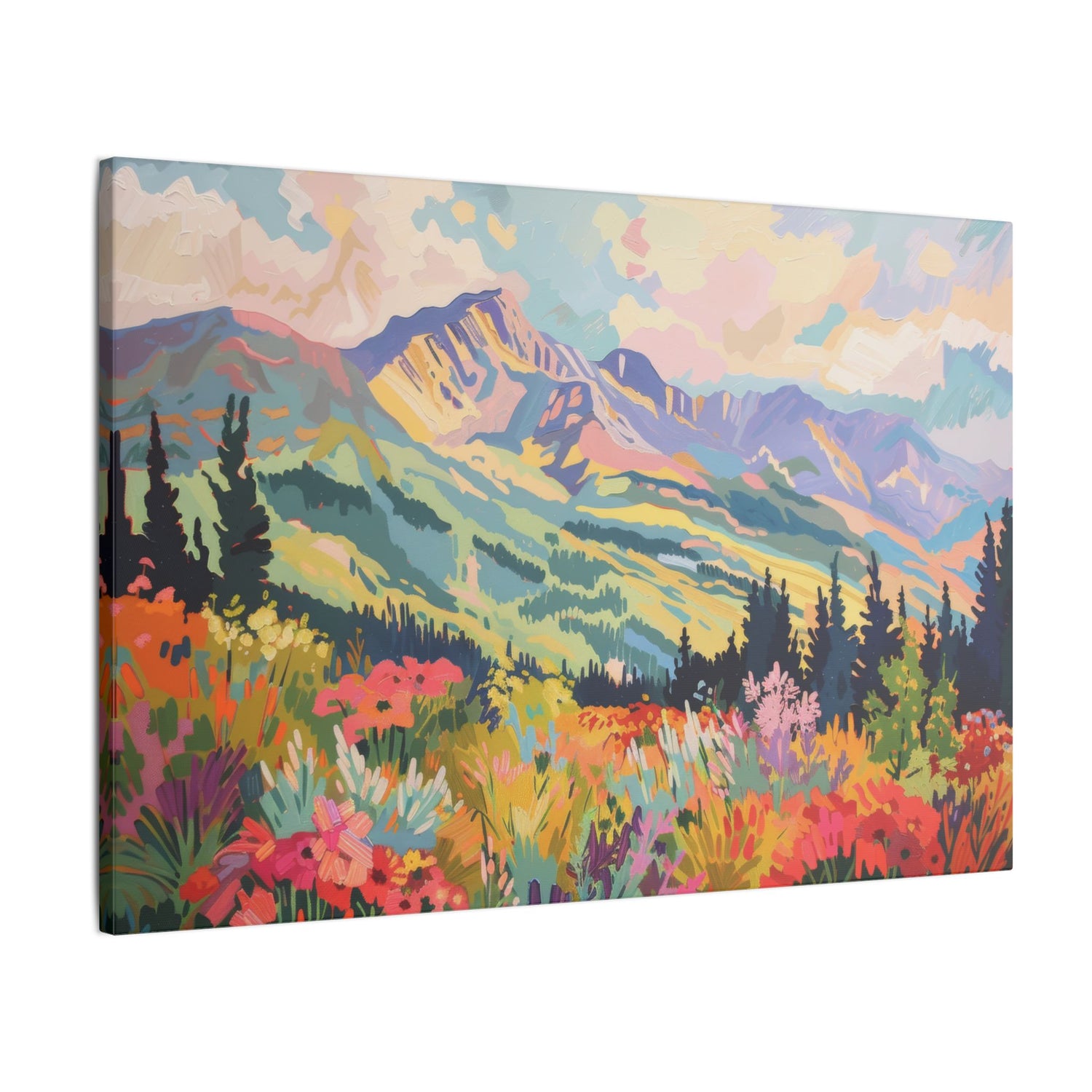 .75" Matte Canvas - Rocky Mountain Wildflower Bliss