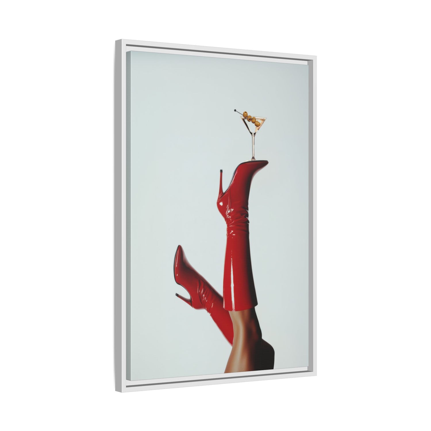 Framed Canvas - Cocktails &amp; Red Stilettos