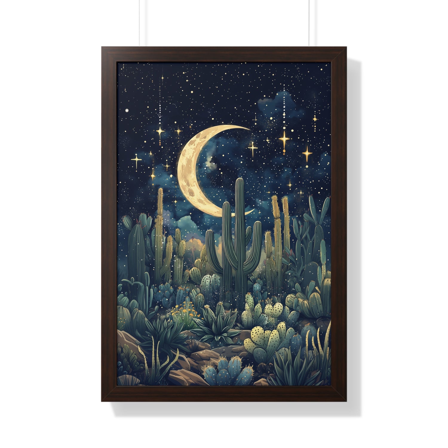 Framed Paper Print - Dreamy Desert Night