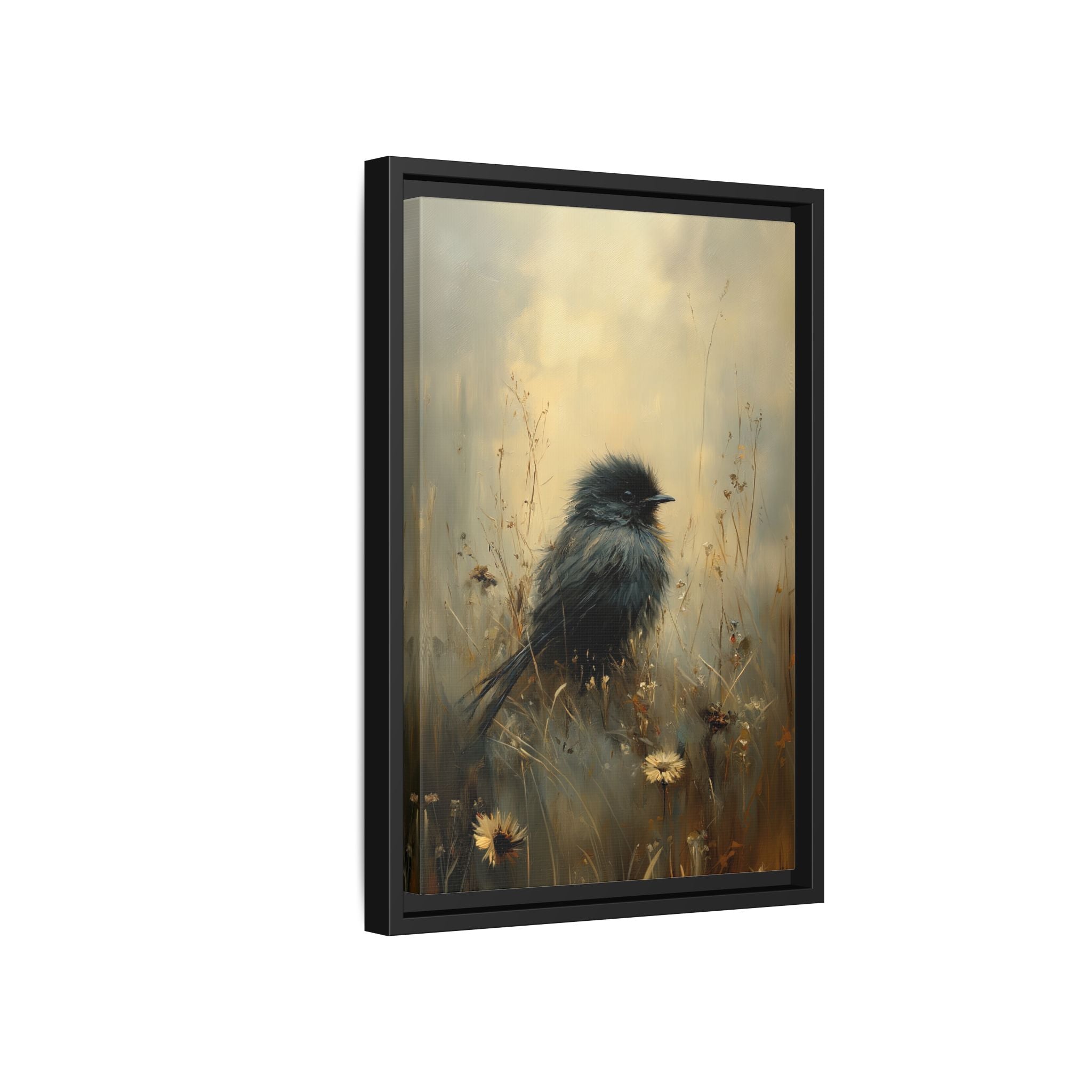 Framed Canvas - Golden Meadow Bird