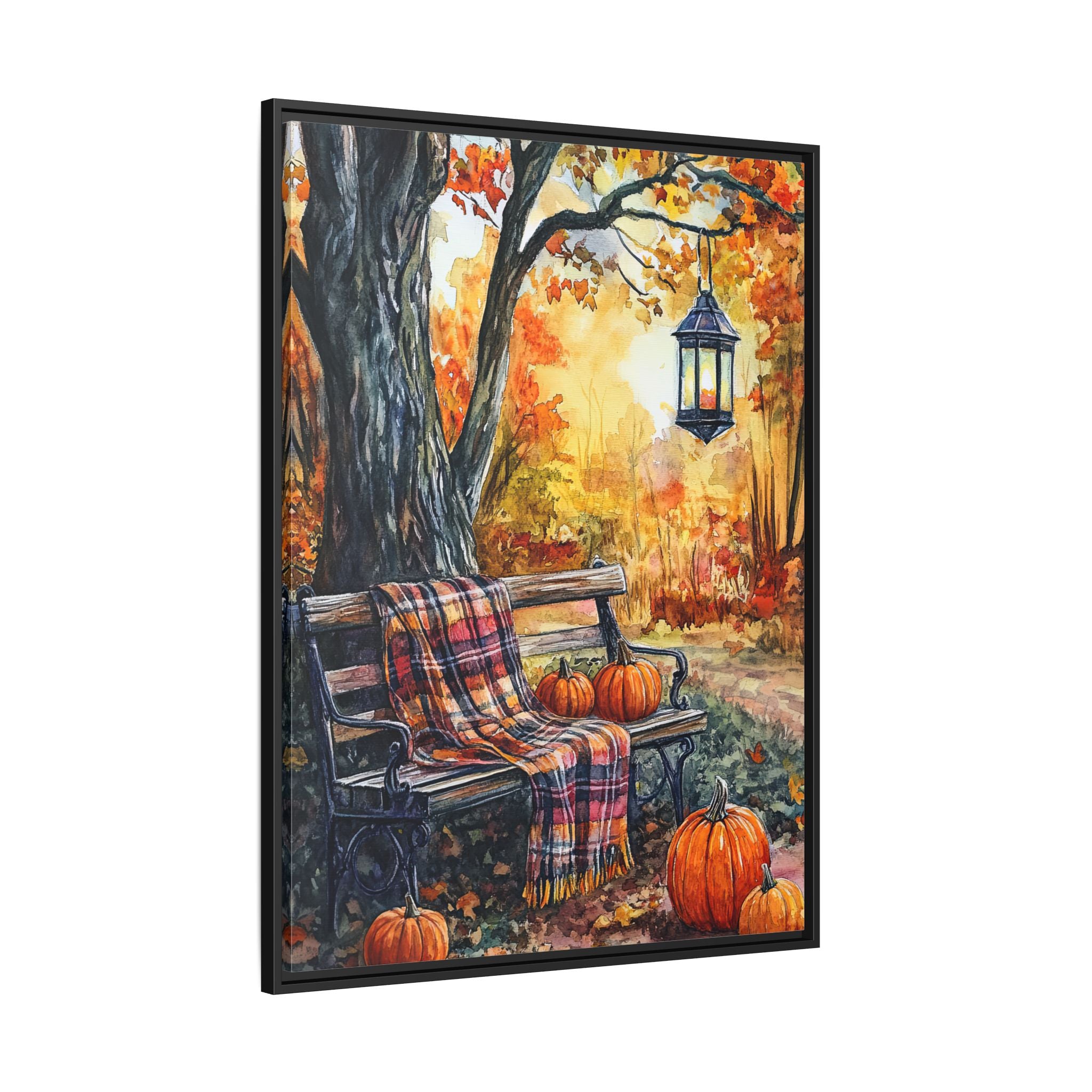 Framed Canvas - Golden Pause in Fall