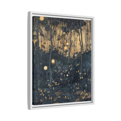 Framed Canvas - Golden Firefly Nightscape