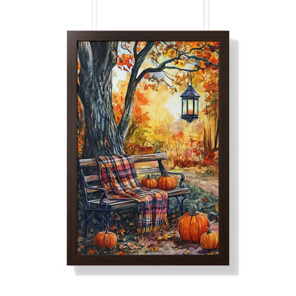 Framed Paper Print - Golden Pause in Fall