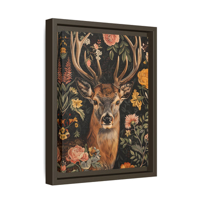 Framed Canvas - Floral Deer Majesty