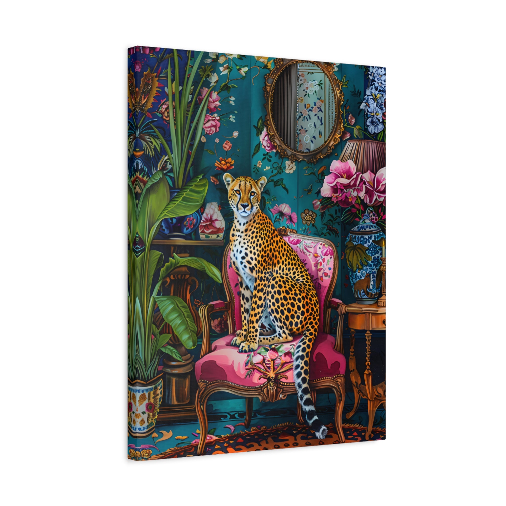 1.25" Matte Canvas - Regal Cheetah Reverie