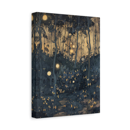 1.25" Matte Canvas - Golden Firefly Nightscape
