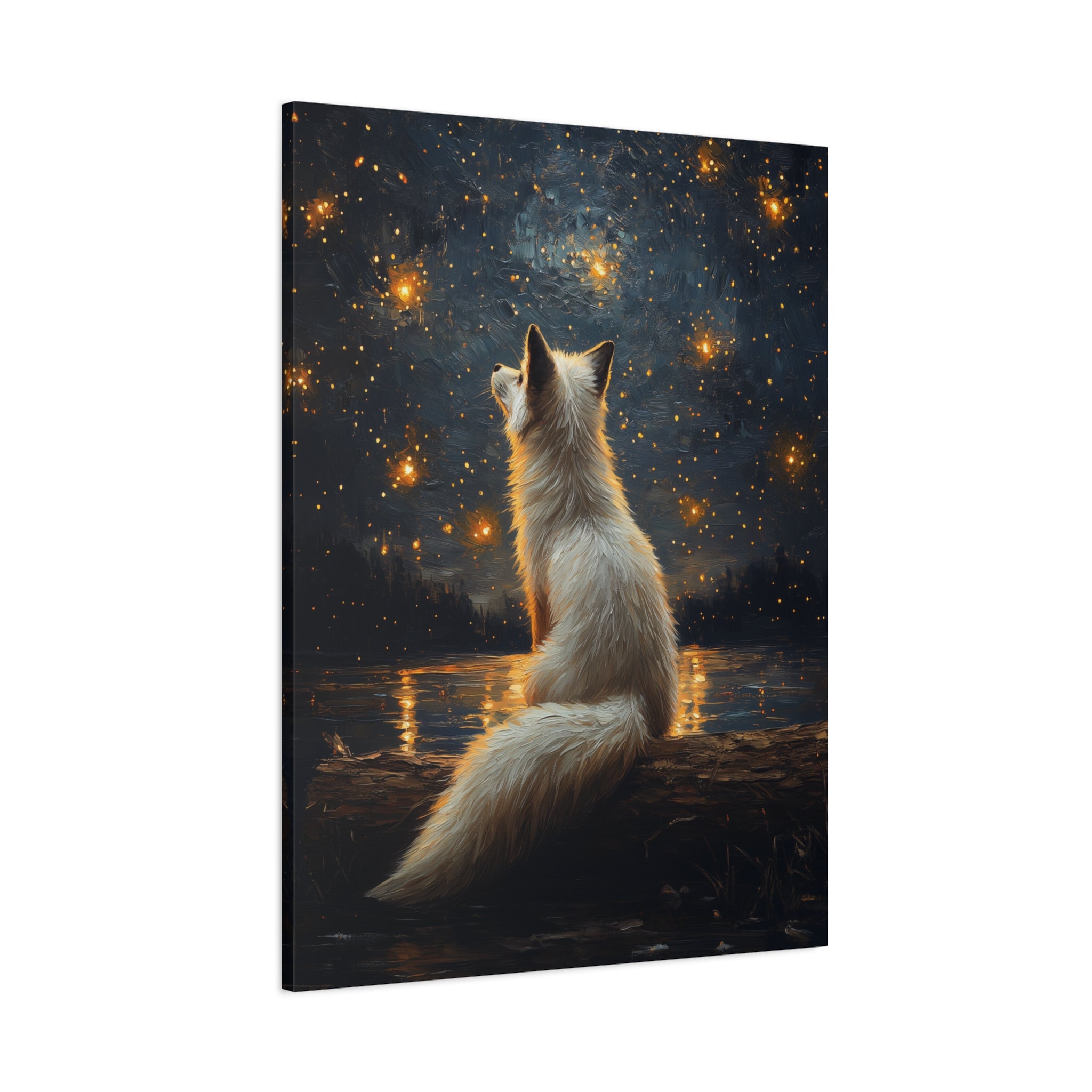 1.25" Matte Canvas - Stargazing Fox Reverie