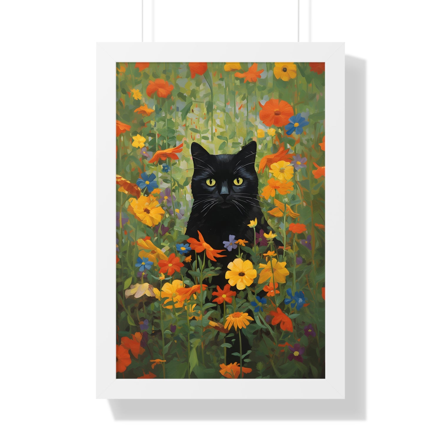 Framed Paper Print - Midnight Whiskers in Bloom