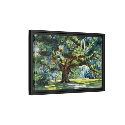 Framed Canvas - Whispering Southern Live Oak