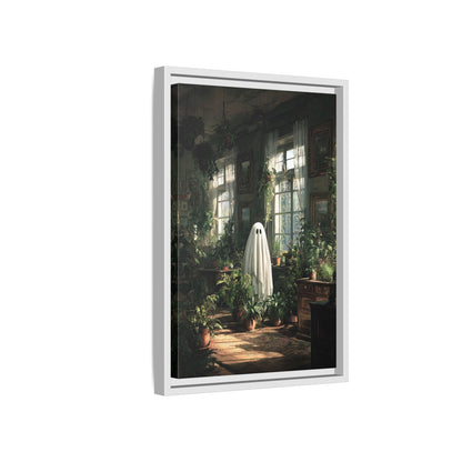 Framed Canvas - Ghost Among Houseplants