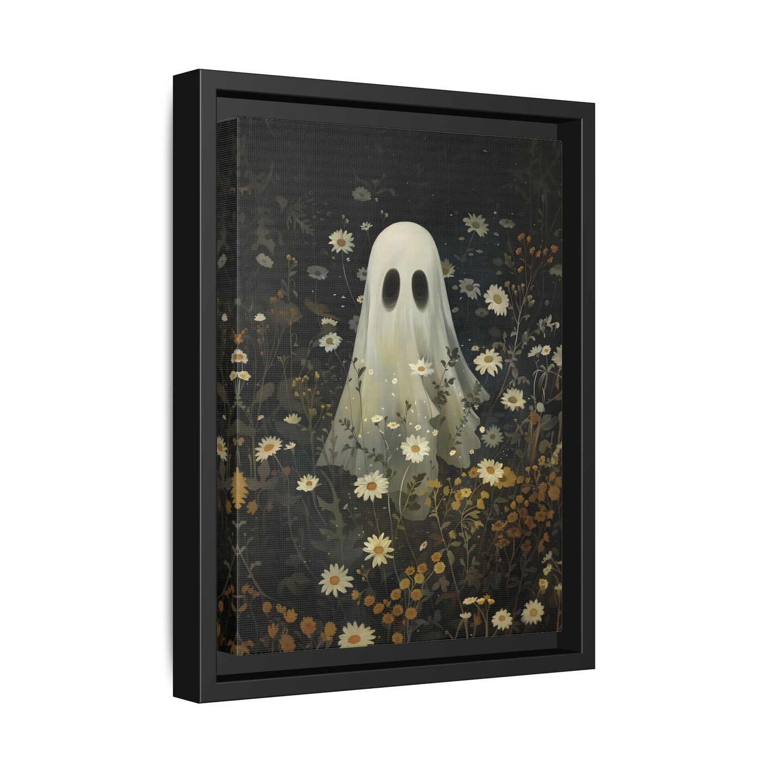 Framed Canvas - Daisy Meadow Ghost