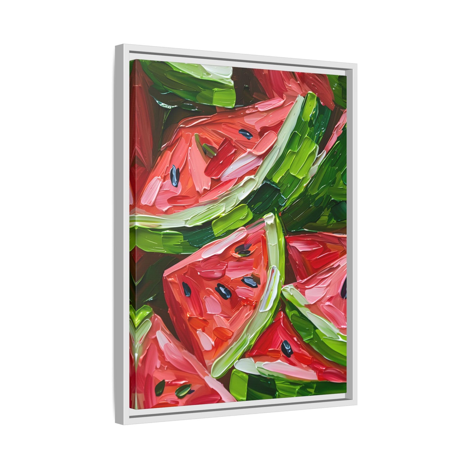 Framed Canvas - Juicy Watermelon Slices