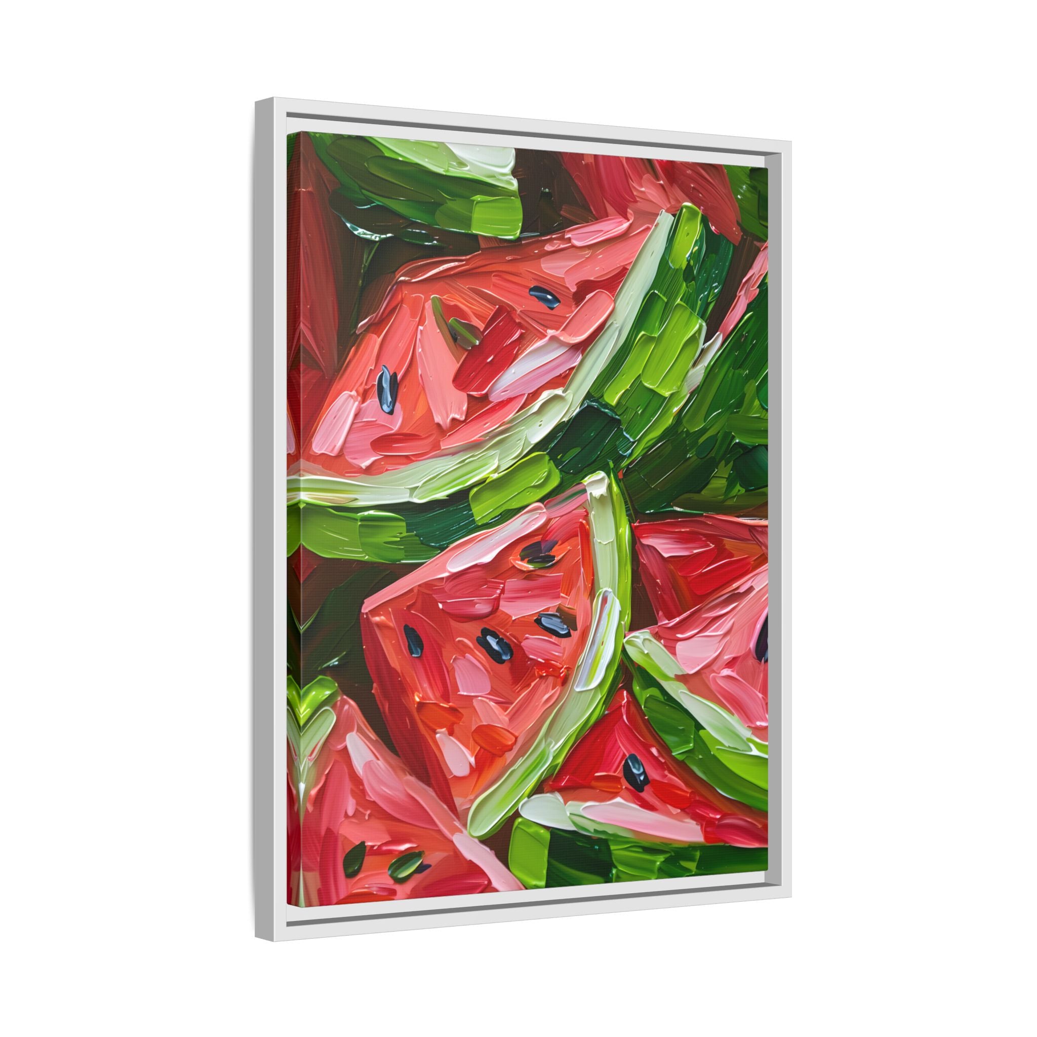 Framed Canvas - Juicy Watermelon Slices