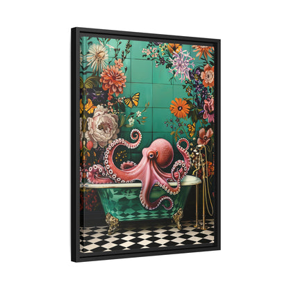 Framed Canvas - Octopus Bath Royale