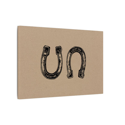 .75" Matte Canvas - Lucky Me Lucky You Horseshoes