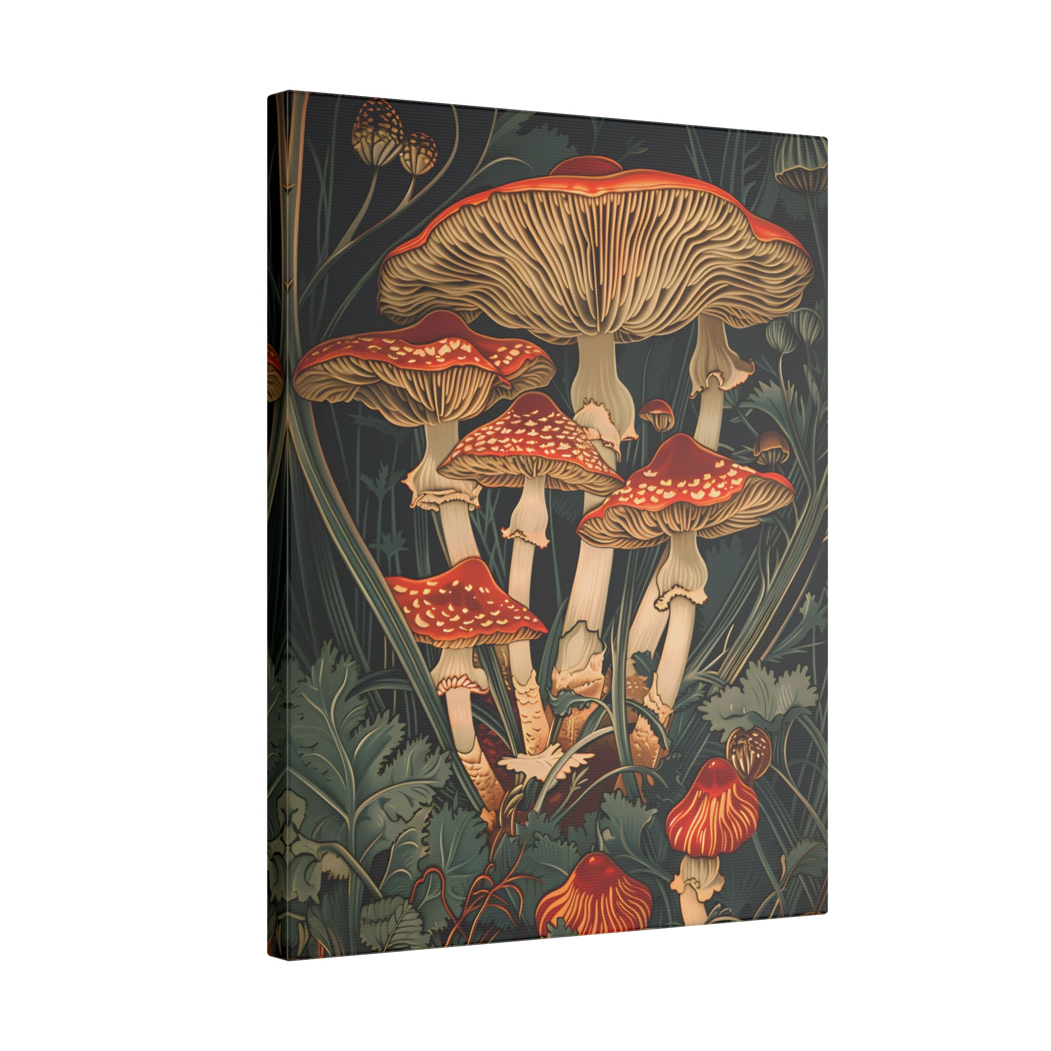 .75" Matte Canvas - Woodland Mushrooms Revival