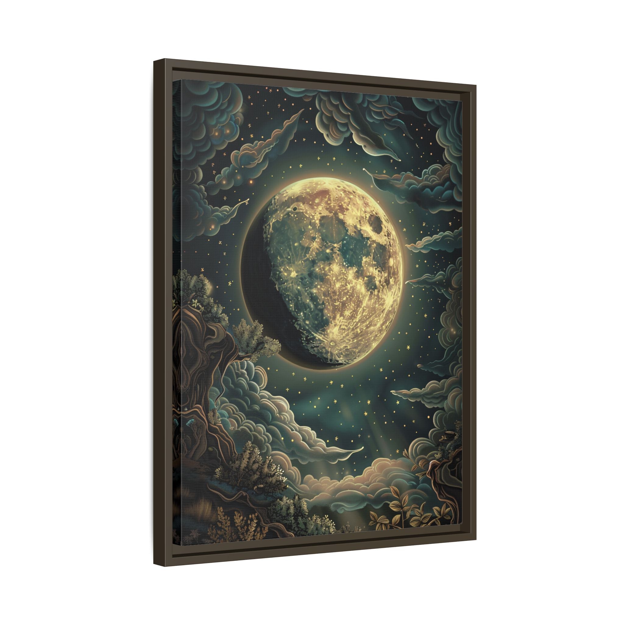 Framed Canvas - Waxing Gibbous Dreamscape