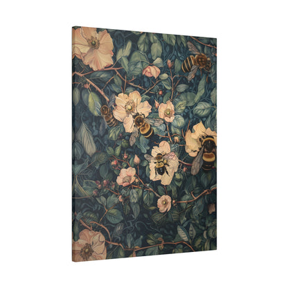 .75&quot; Matte Canvas - Buzzing Floral Symphony