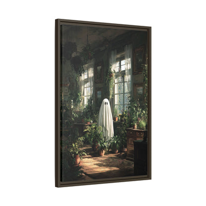 Framed Canvas - Ghost Among Houseplants