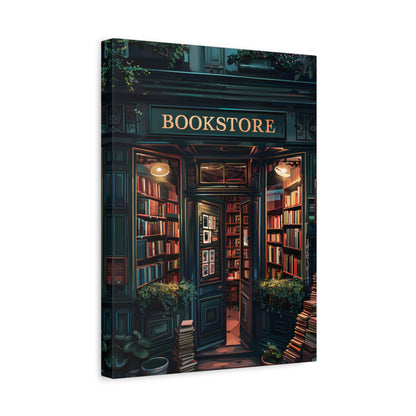 1.25" Matte Canvas - Midnight Bookstore Glow