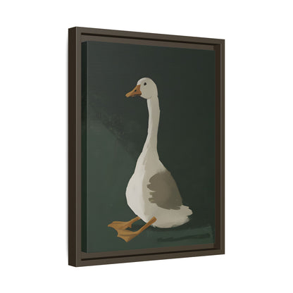 Framed Canvas - Sitting Goose in Spotlight