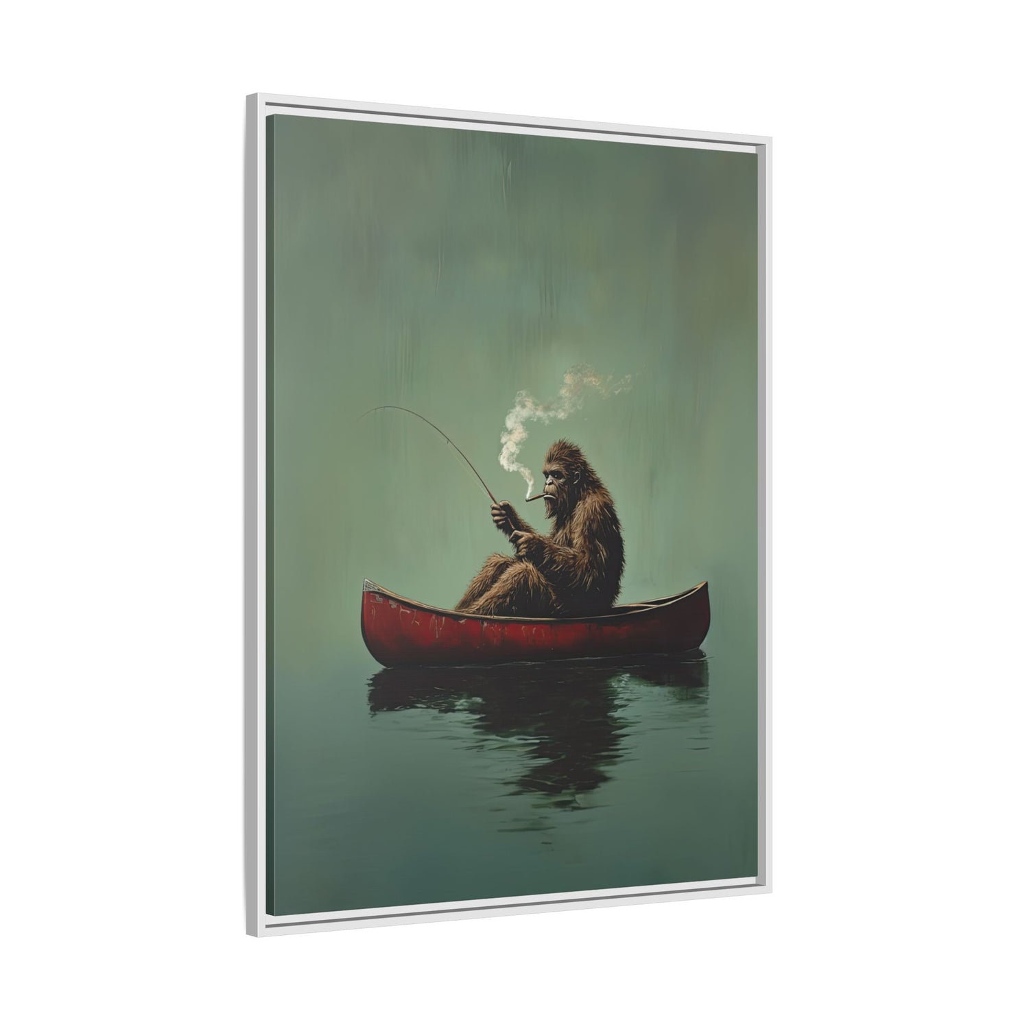 Framed Canvas - Bigfoot Canoe Adventure