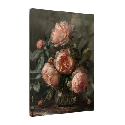 .75" Matte Canvas - Vintage Blush Peony Bouquet
