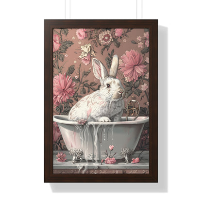 Framed Paper Print - Bathing Bunny Bloom