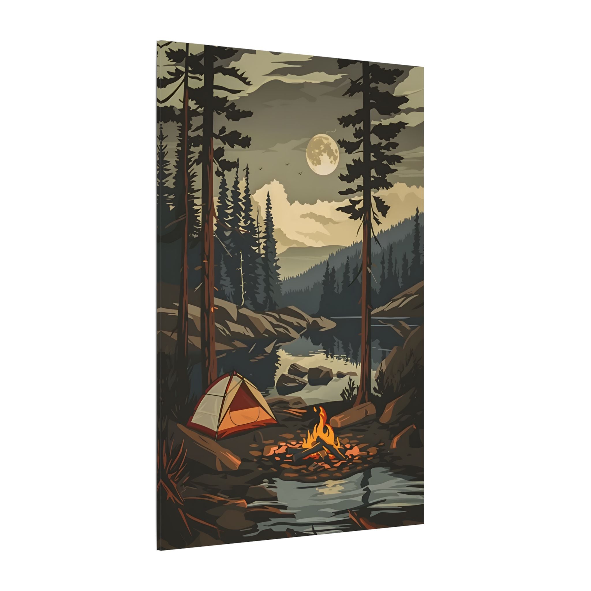 .75" Matte Canvas - Moonlit Campfire Escape