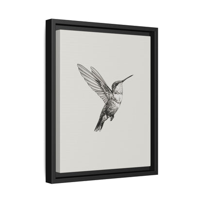 Framed Canvas - Flying Hummingbird Line Study