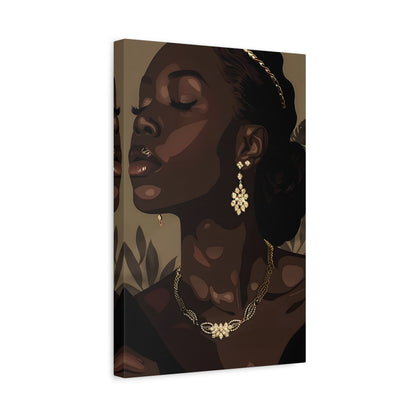1.25" Matte Canvas - Golden Melanin Muse