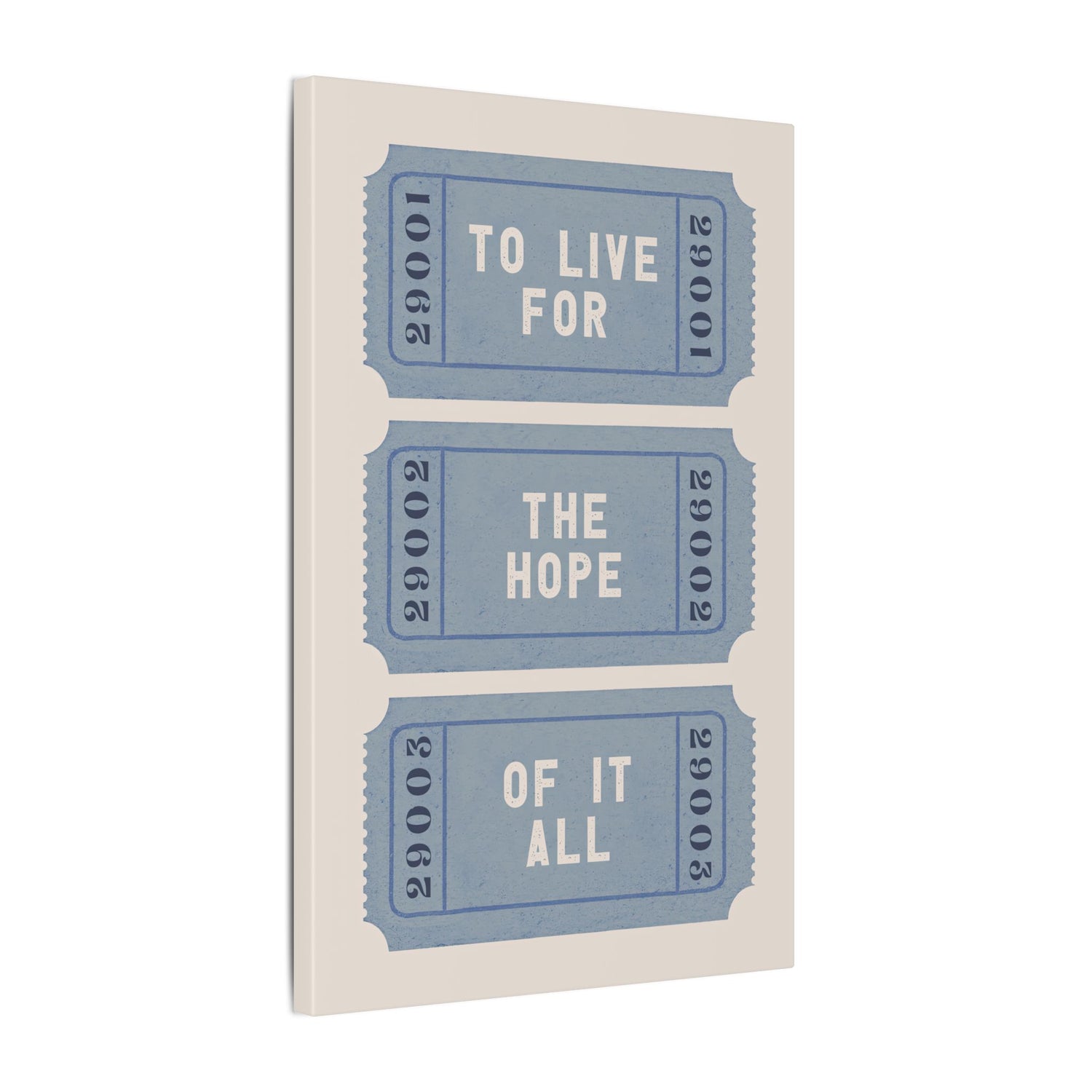 .75" Matte Canvas - The Hope Ticket Trilogy