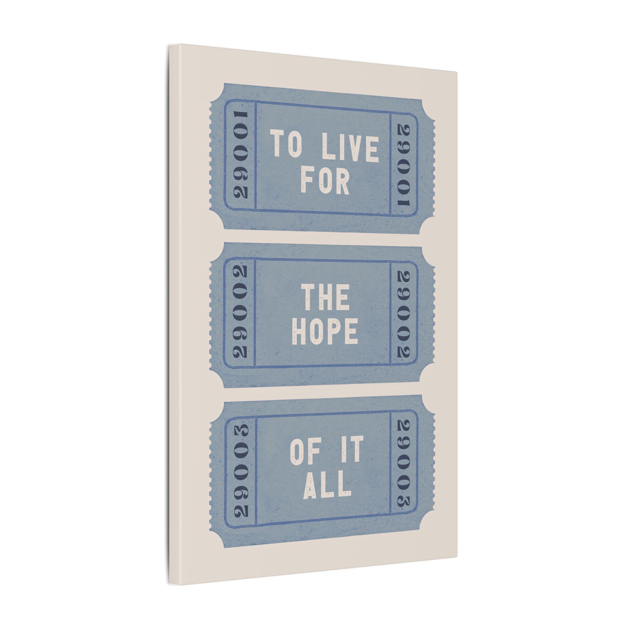 .75" Matte Canvas - The Hope Ticket Trilogy