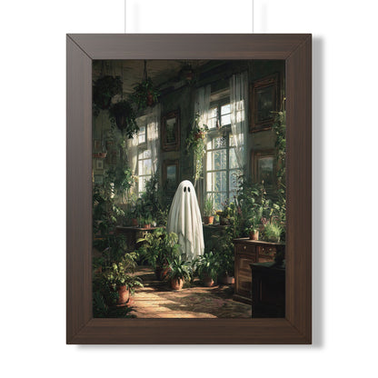 Framed Paper Print - Ghost Among Houseplants