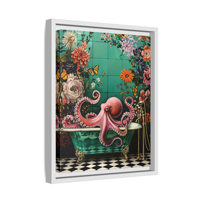 Framed Canvas - Octopus Bath Royale