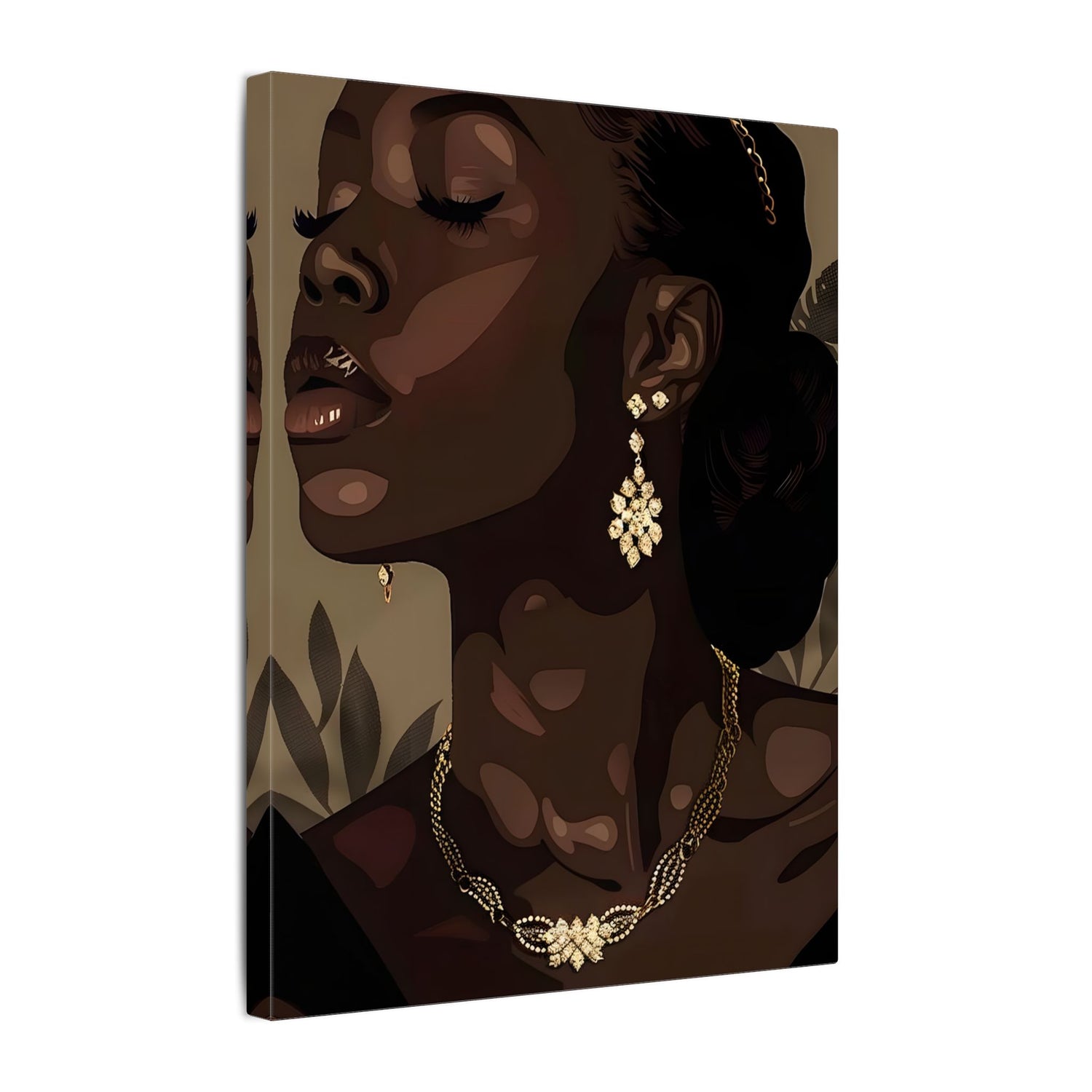 .75" Matte Canvas - Golden Melanin Muse